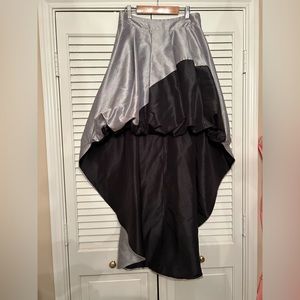 High Low Black and Silver/Grey Skirt